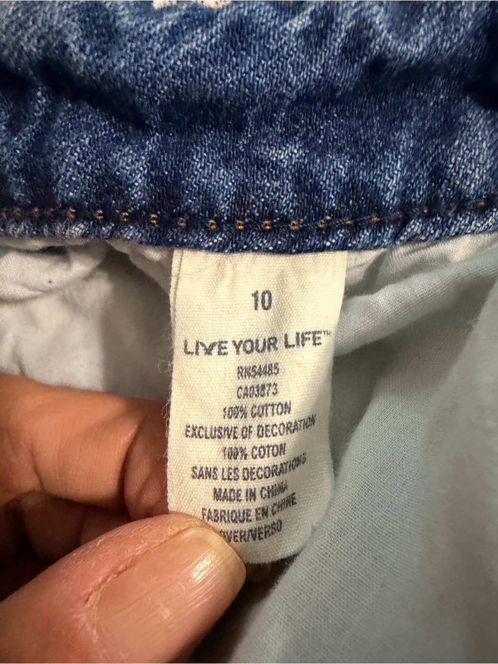 American Eagle Outfitters Distressed Mid-Blue Denim Shorts - Picture 3 of 3